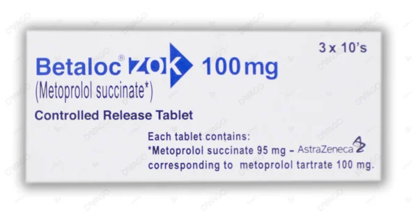 Betaloc Zok Tablets 100mg 3X10's